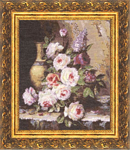 Вышивка ГН-003 Мраморные розы