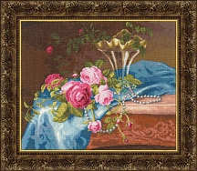 Вышивка СЖ-035 Розы и жемчуг