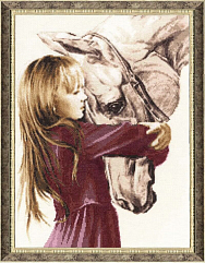 Вышивка СВ-016 Девочка с лошадью